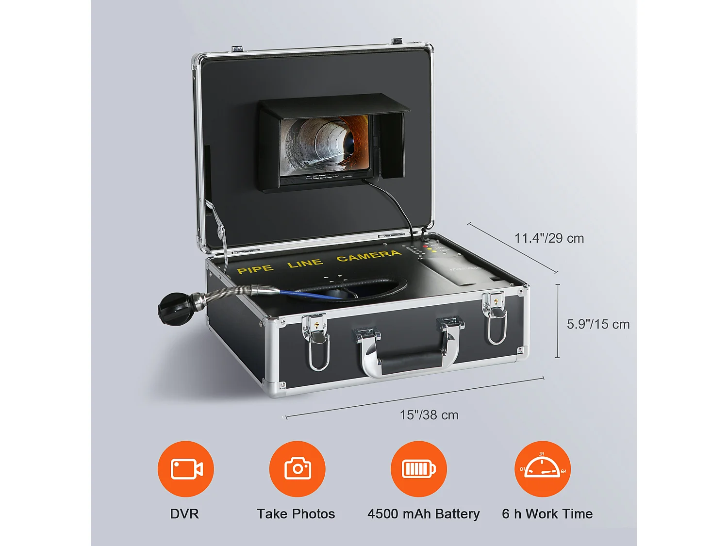 Caméra SucceBuy Caméra D'égout, Écran de 7 Pouces, 1000TVL, Caméra D'inspection de 100 Pieds