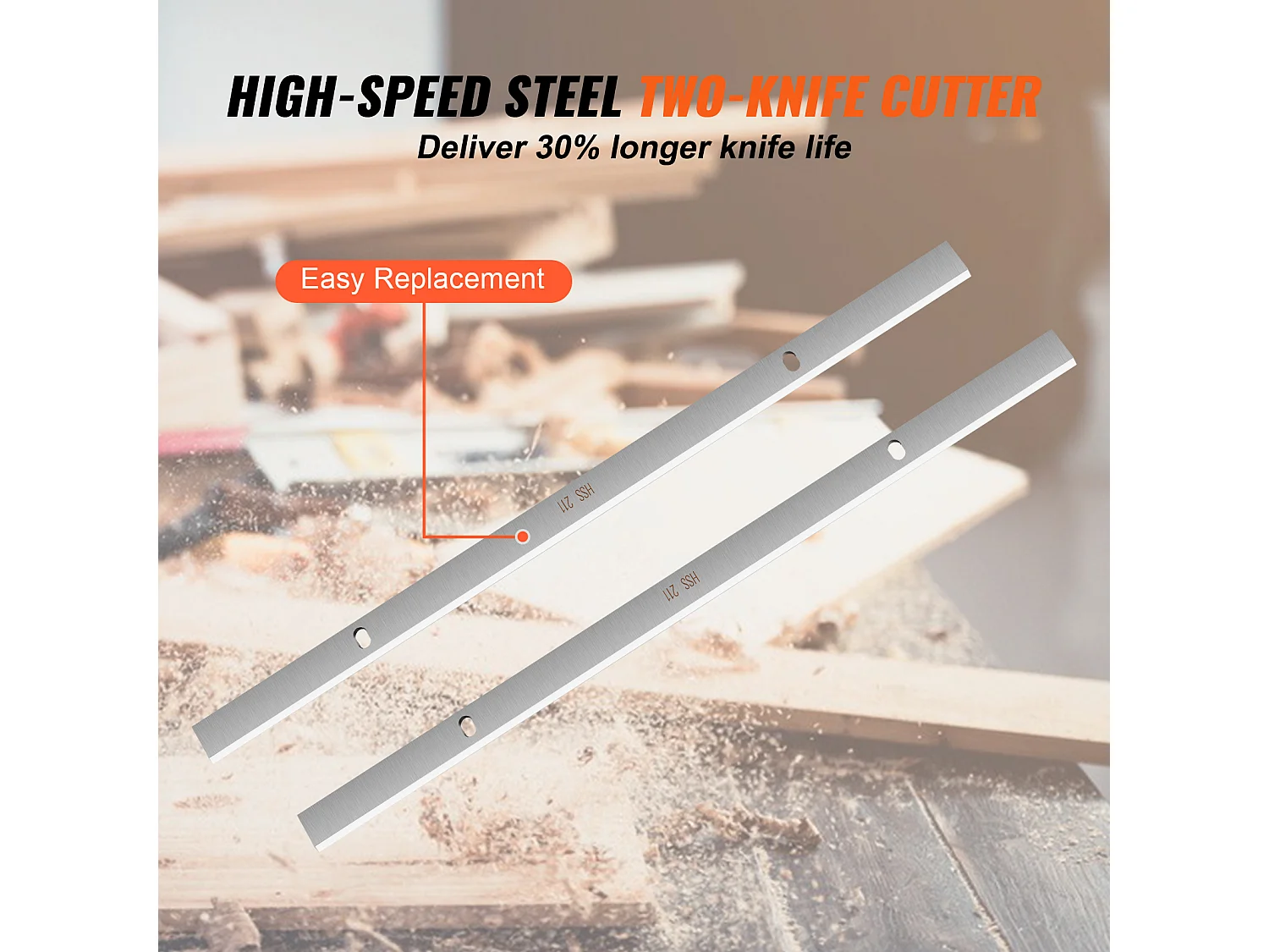 Raboteuse D'épaisseur SucceBuy de 13 Pouces, 1800 W, 15 A, Deux Lames pour le Travail du Bois