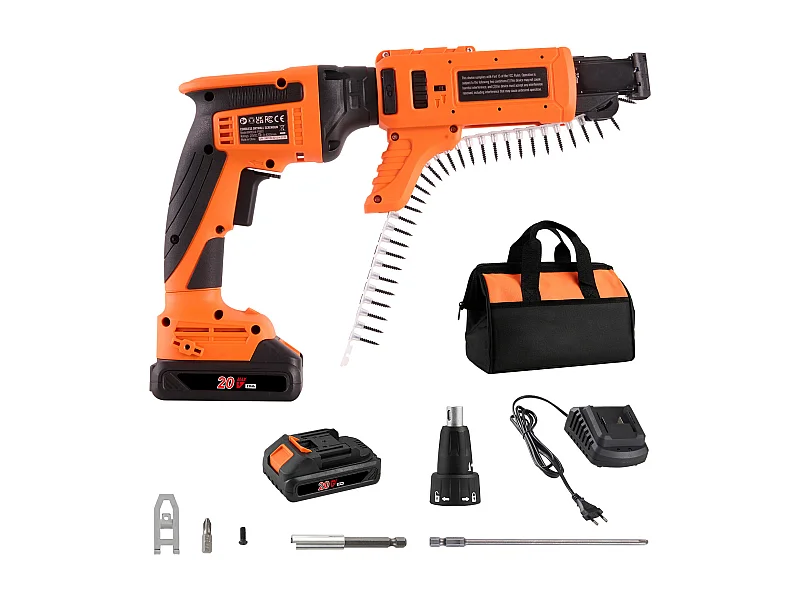 20V Max Auto-Feed Trockenbauschrauber-Set SucceBuy, 4.200 U/min
