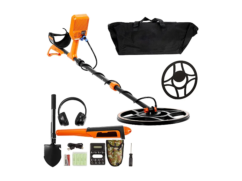 Detector de Metales Impermeable SucceBuy, Detector de Oro Recargable, Bobina de 12 Pulgadas, Profesional