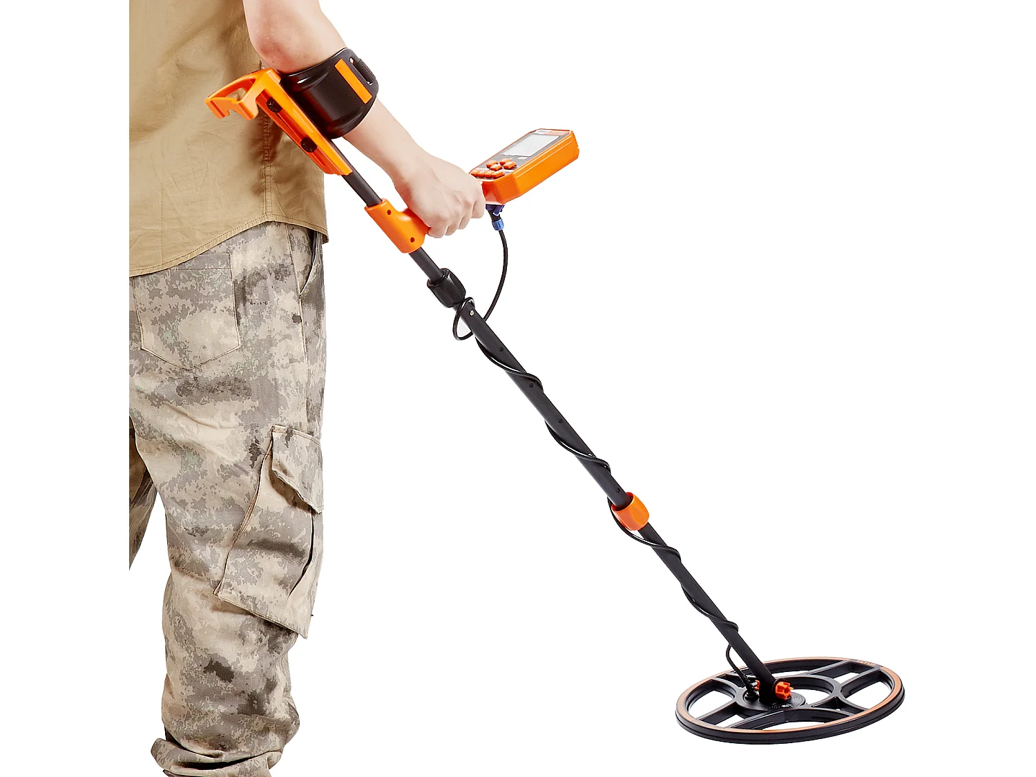 Détecteur de Métaux Étanche SucceBuy, Détecteur d'Or Rechargeable, Bobine de 12 Pouces, Professionnel