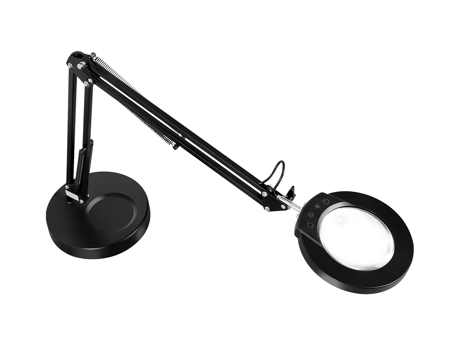 Lampe de bureau Lentille de 11 cm, Lampe Loupe SucceBuy 5X avec Lumière et Base, 5 Options de Couleur