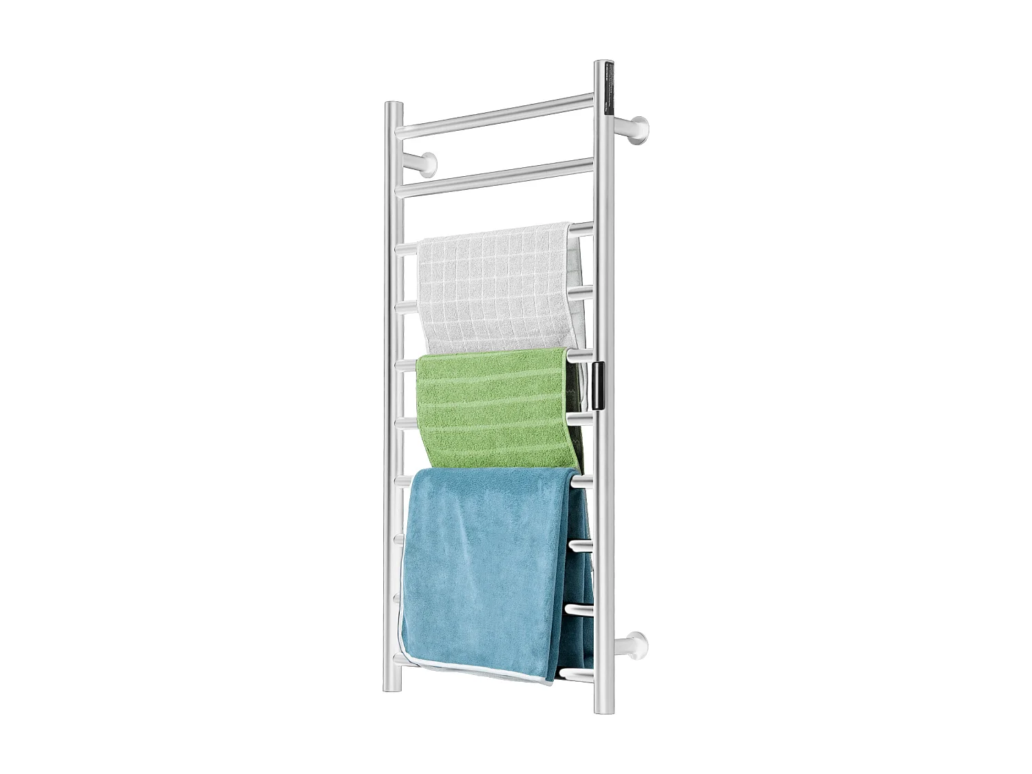 EMKE Sèche SucceBuy Porte-Serviettes Chauffant à 10 Barres - Argent, Salle de Bain