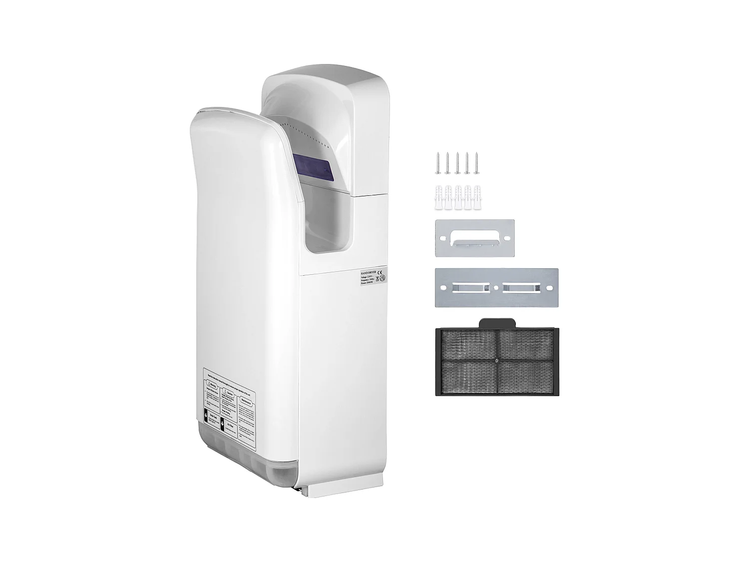 Sèche-Mains SucceBuy Blade Automatique Haute Vitesse pour Toilettes Blanc