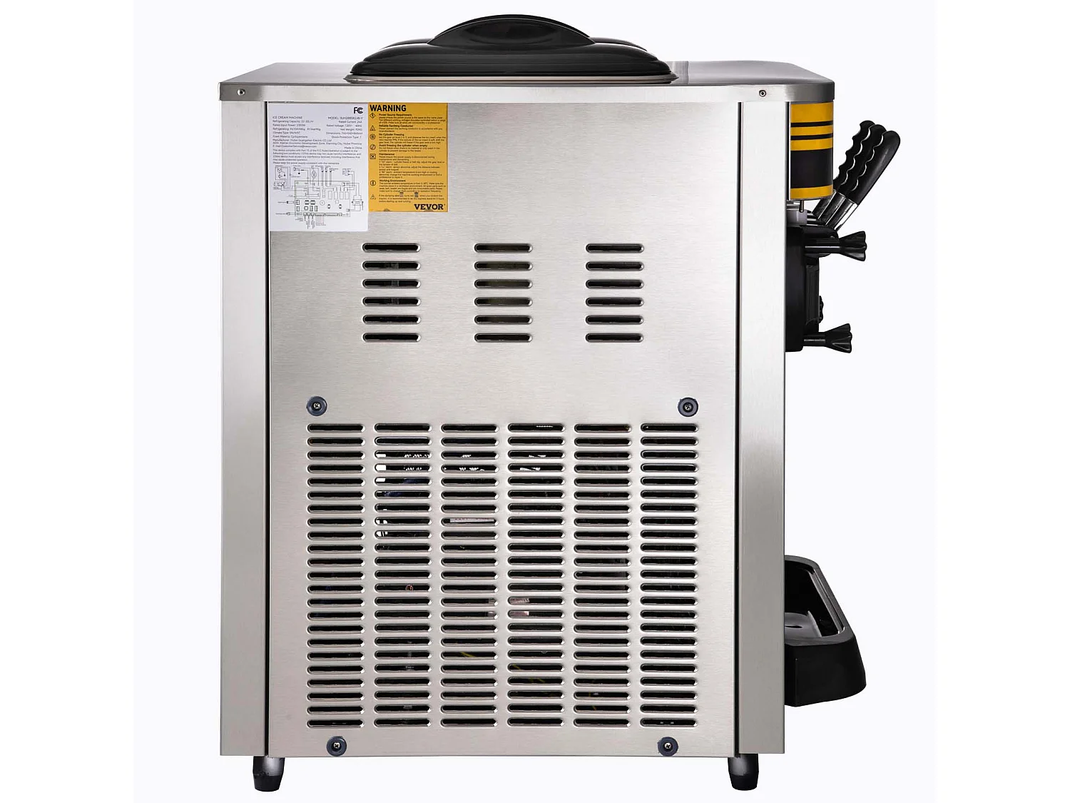 Machine à Crème Glacée SucceBuy, 22-30L/H, 2350W, Machine à Glace Italienne Trémie 6L, en Un Clic 3 Saveurs pour Café et Snack-Bar