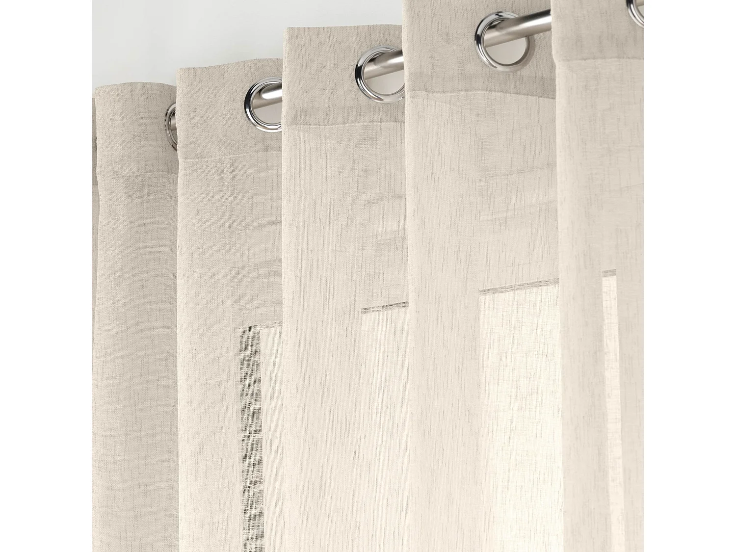 Rideau Voilage à Œillets "Carlin" 400x240cm Lin