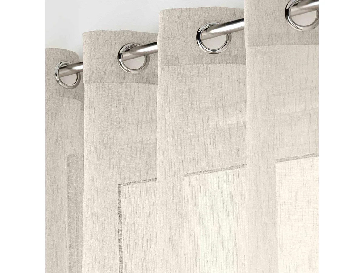Rideau Voilage à Œillets "Carlin" 400x240cm Lin