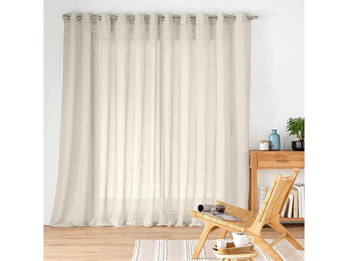 Rideau Voilage à Œillets "Carlin" 400x240cm Lin