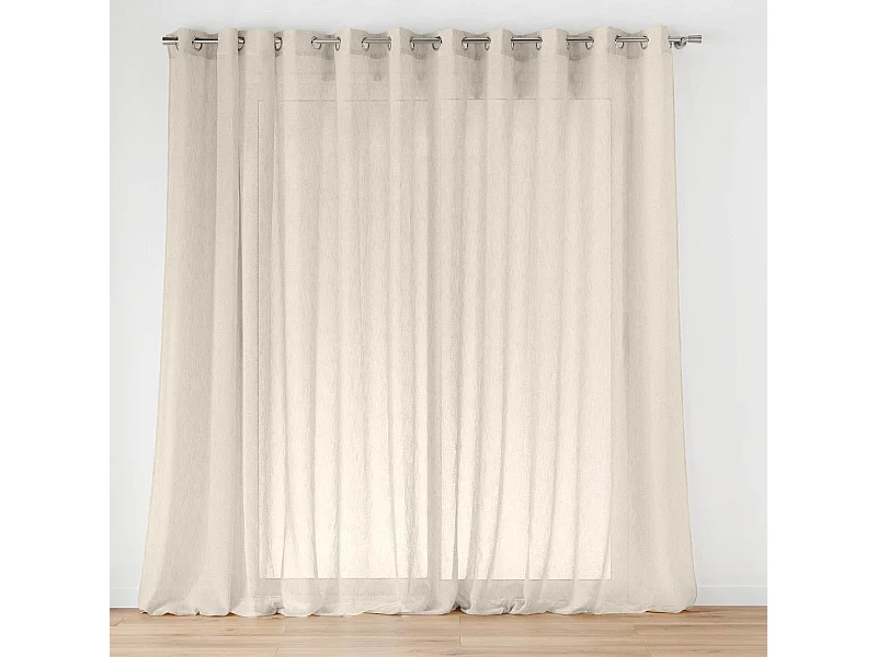 Tenda a Vetro con Occhielli "Carlin" 400x240cm Lino Elegante e Pratico