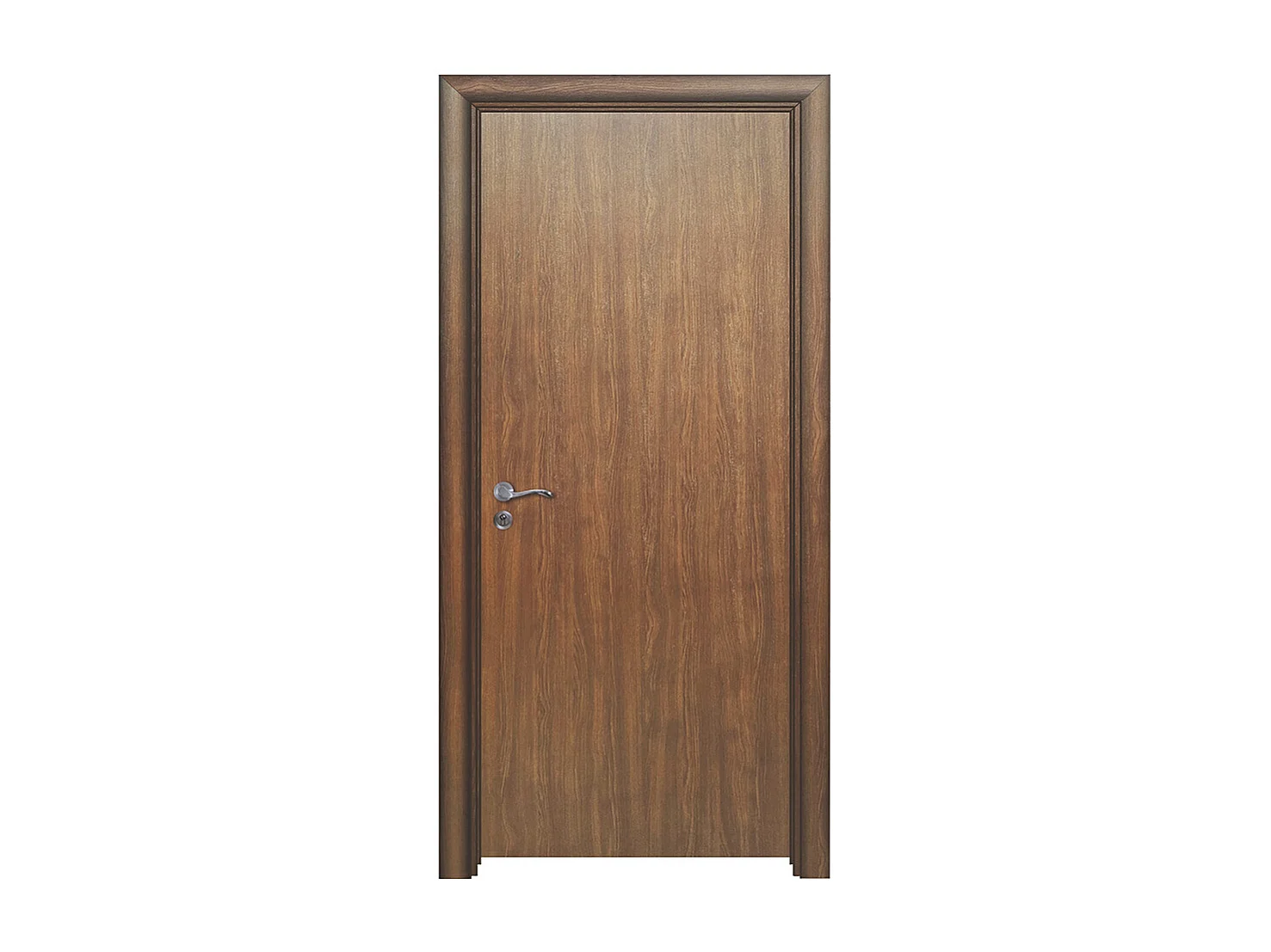 Porta da interno battente noce 80x206 telaio 10-14cm) PIE1