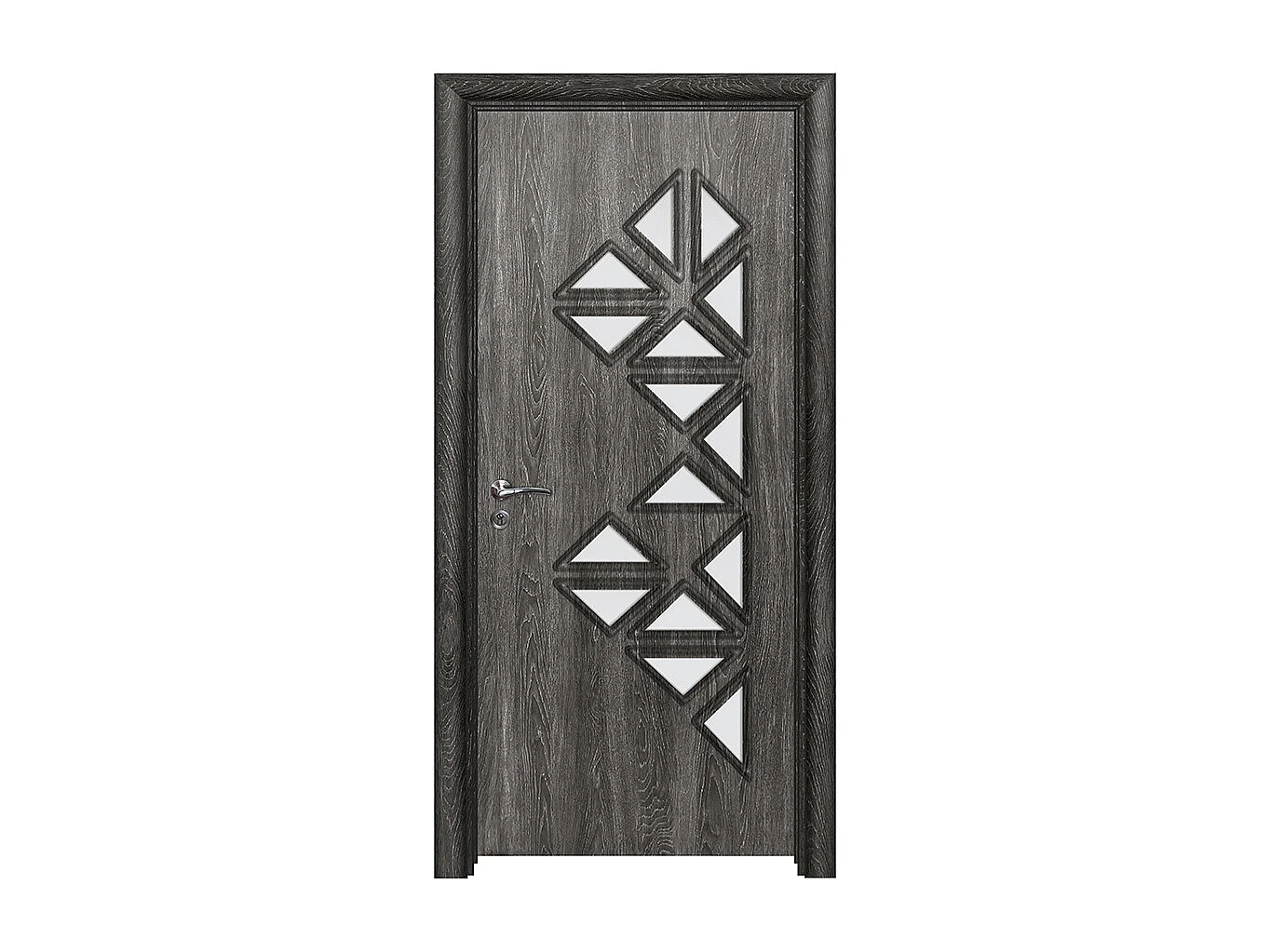 Porta da interno con vetro grigio scuro 80x197 (telaio 10-14cm) PIE24