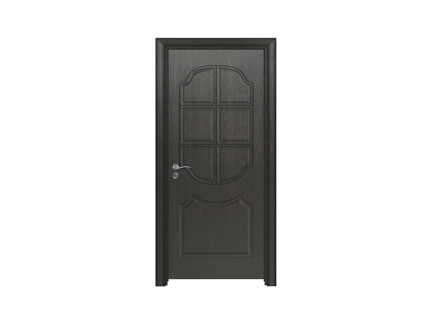 Porta da interno battente nera 80x197 (telaio 10-14cm) PIE7