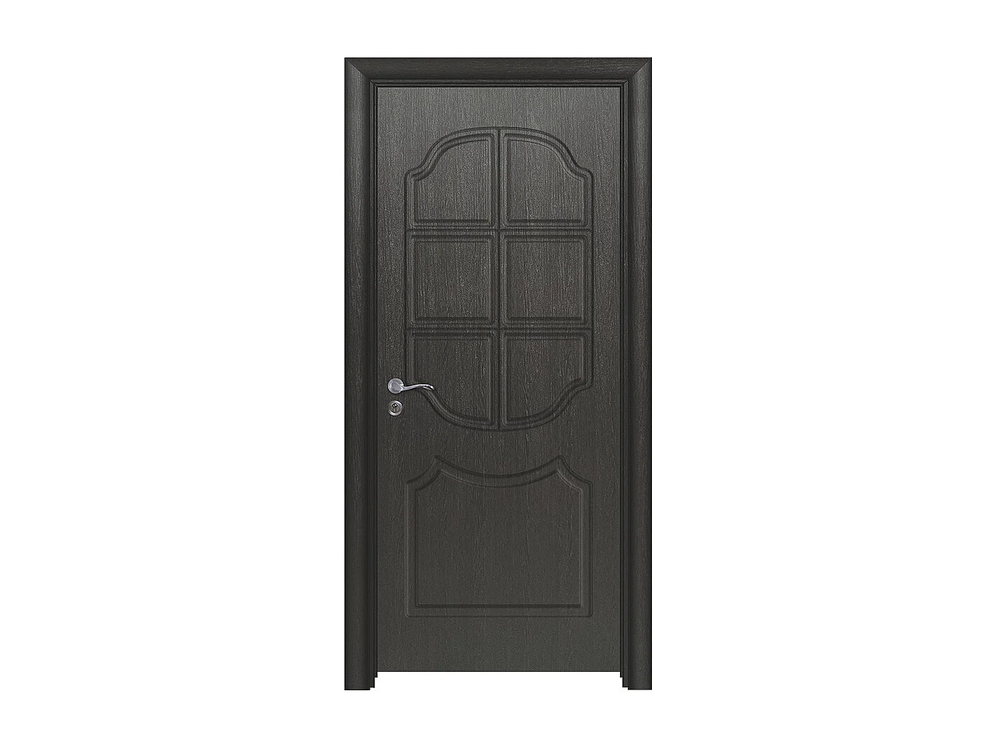 Porta da interno battente nera 80x197 (telaio 10-14cm) PIE7