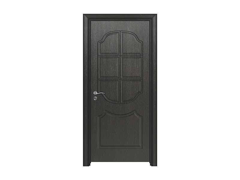 Porta da interno battente nera 80x197 (telaio 10-14cm) PIE7