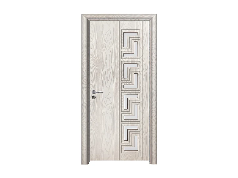 Porta da interno con vetro bianco effetto legno 80x206 (telaio 10-14cm) PIE26