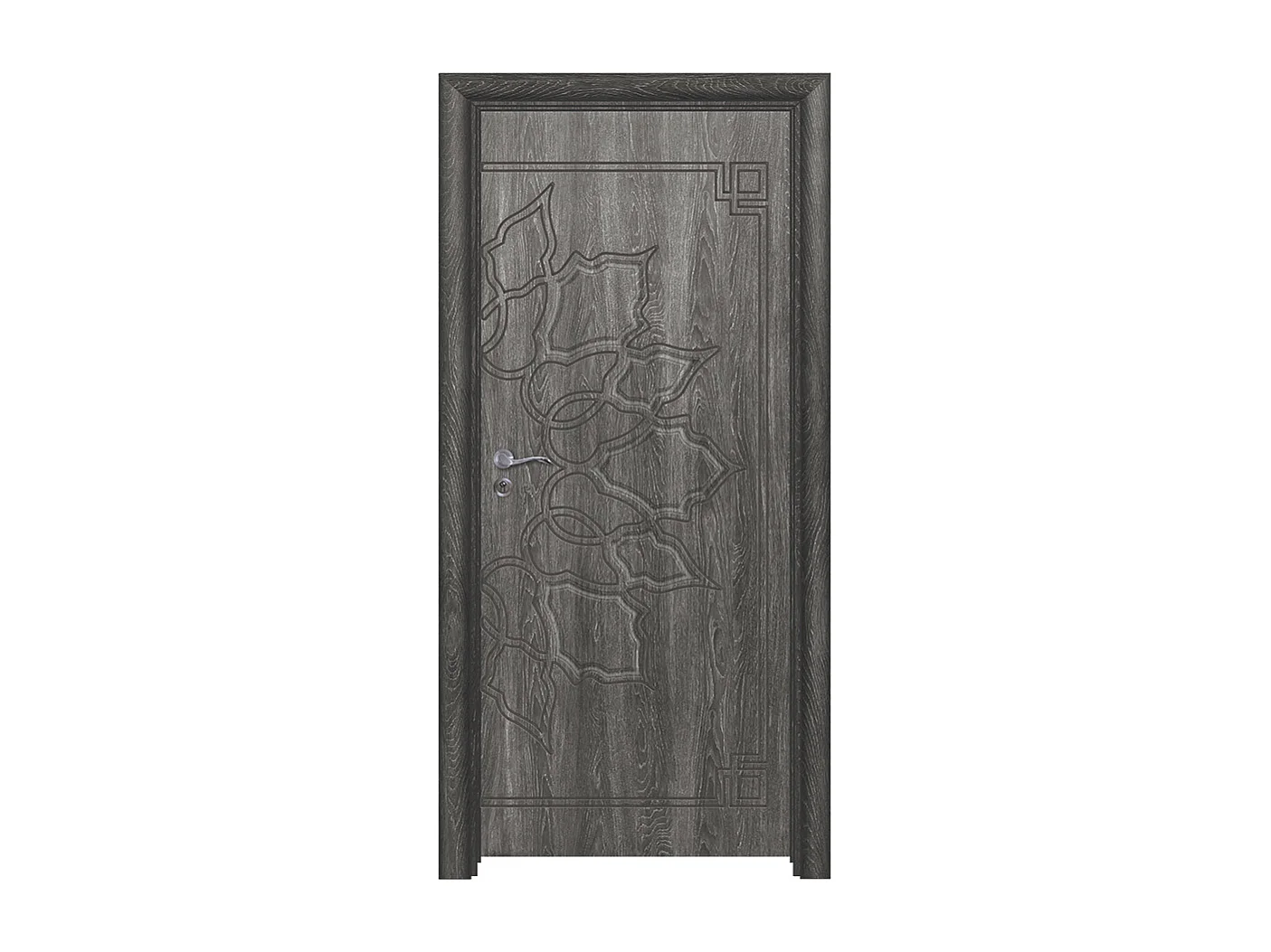 Porta da interno battente grigio scuro 80x197 (telaio 10-14cm) PIE19