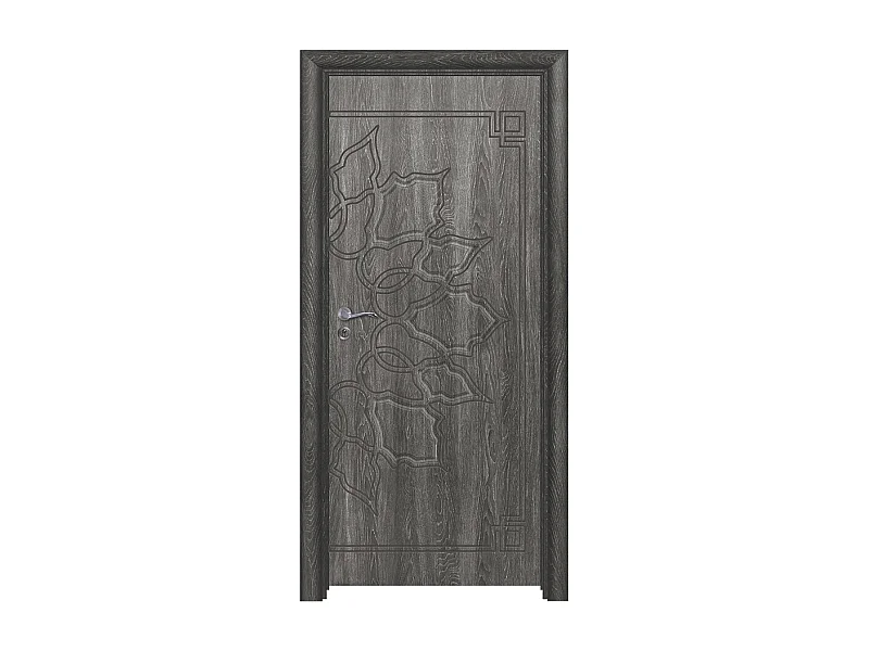 Porta da interno battente grigio scuro 80x197 (telaio 10-14cm) PIE19