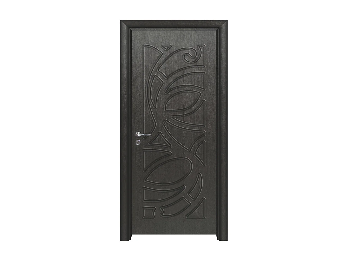 Porta da interno battente nero 80x197 (telaio 10-14cm) PIE11