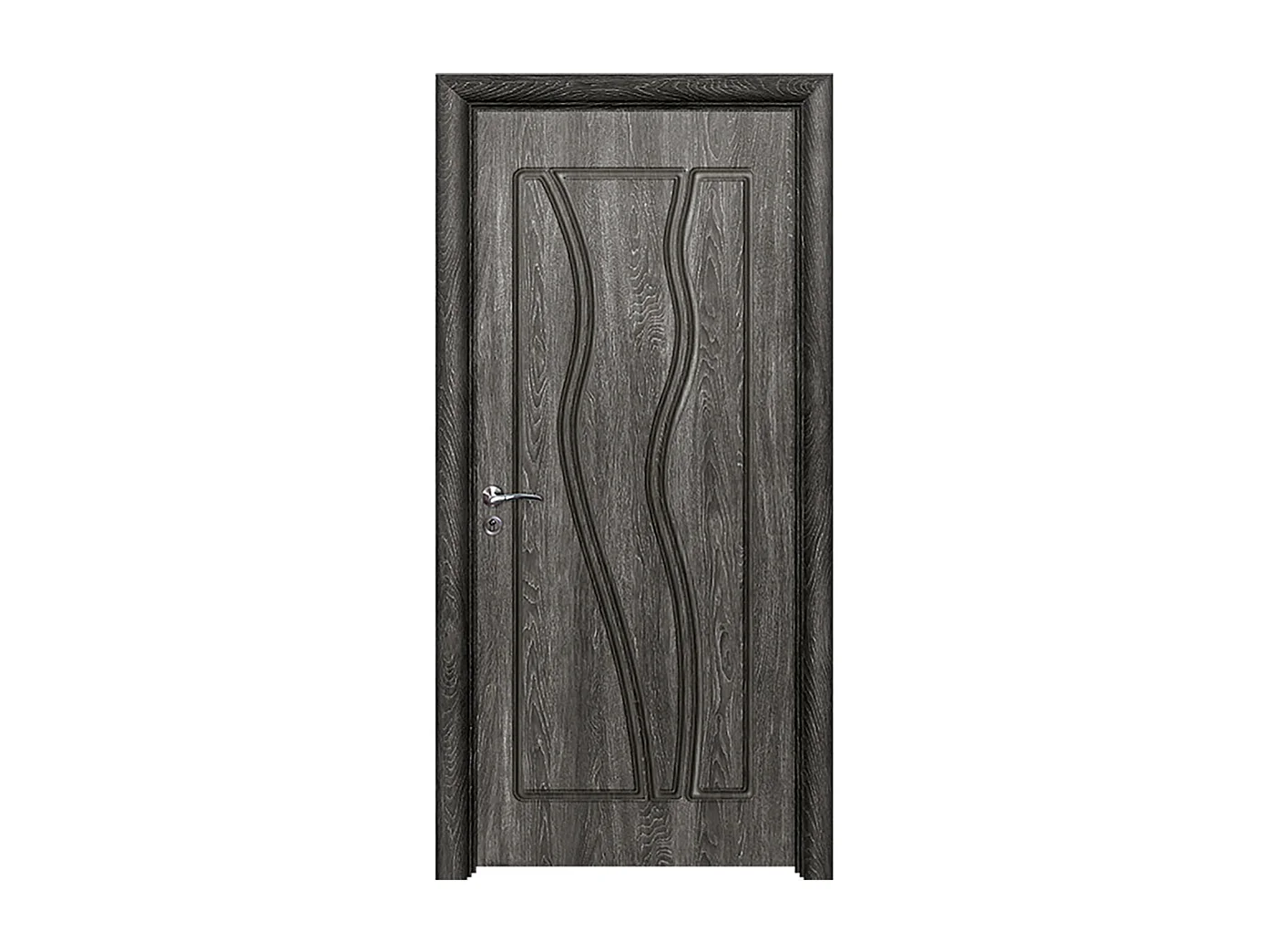 Porta da interno battente grigio scuro 80x206 (telaio 10-14cm) PIE21