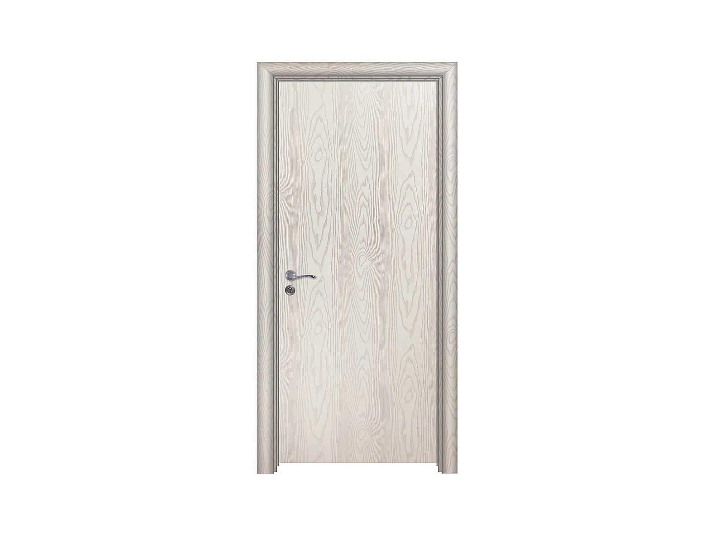 Porta da interno battente  bianca effetto legno 80x206 (telaio 10-14cm) PIE1
