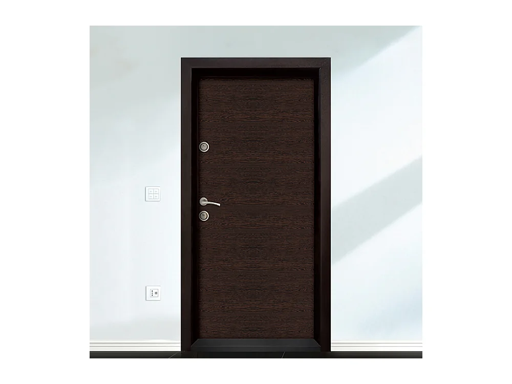 Porta blindata da ingresso interno design moderno apertura interna destra P16 88x200 wenge