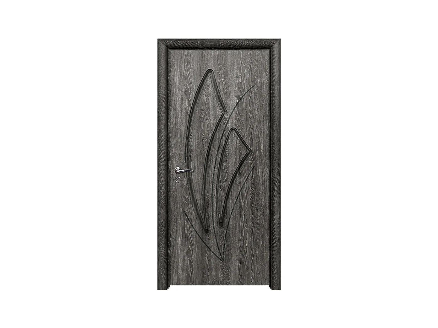Porta da interno battente grigio scuro 80x206 (telaio 10-14cm) PIE23