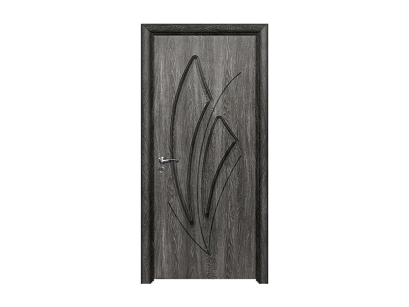 Porta da interno battente grigio scuro 80x206 (telaio 10-14cm) PIE23
