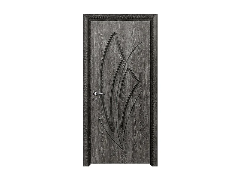 Porta da interno battente grigio scuro 80x206 (telaio 10-14cm) PIE23