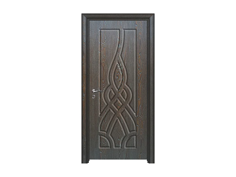 Porta da interno battente marrone 80x206 (telaio 10-14cm) PIE13