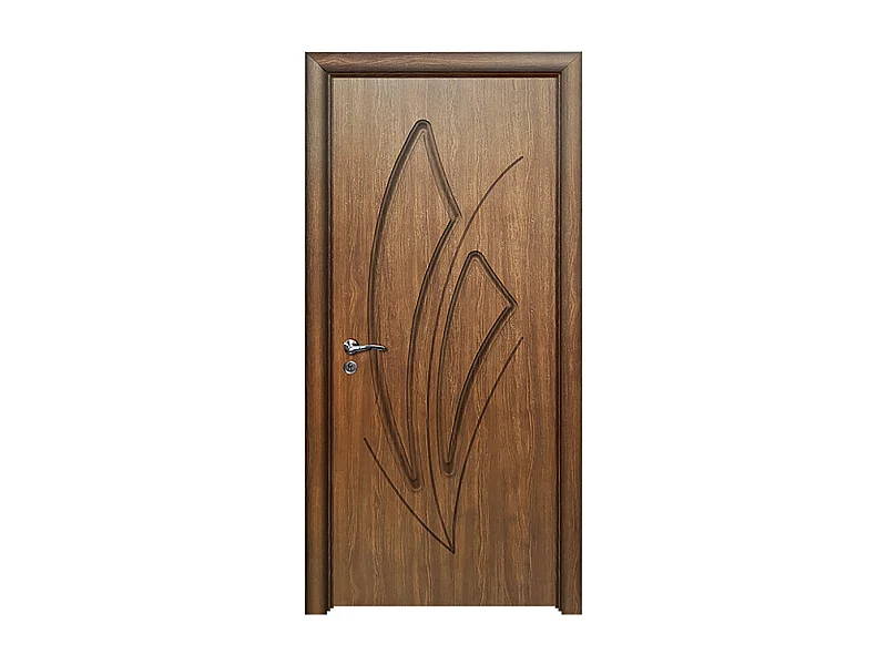 Porta da interno battente noce 80x206 (anta 80x206cm, telaio 10-14cm) PIE23