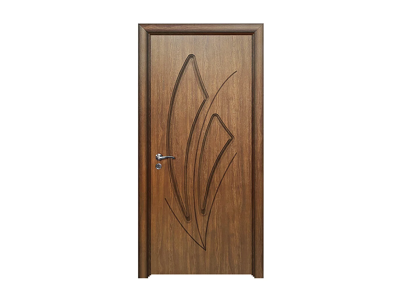 Porta da interno battente noce 80x206 (anta 80x206cm, telaio 10-14cm) PIE23