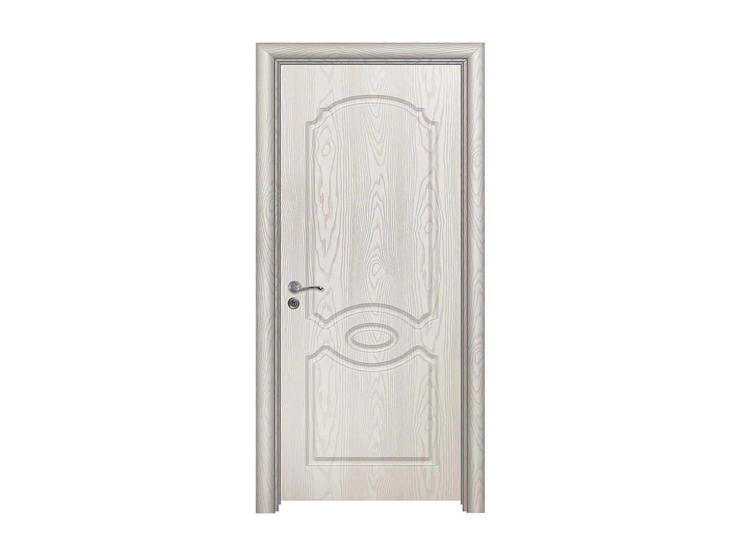 Porta da interno battente bianca effetto legno 70x206 (telaio 10-14cm) PIE5