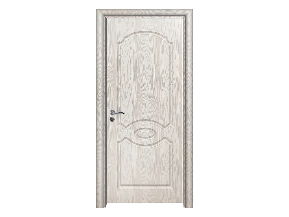 Porta da interno battente bianca effetto legno 70x206 (telaio 10-14cm) PIE5