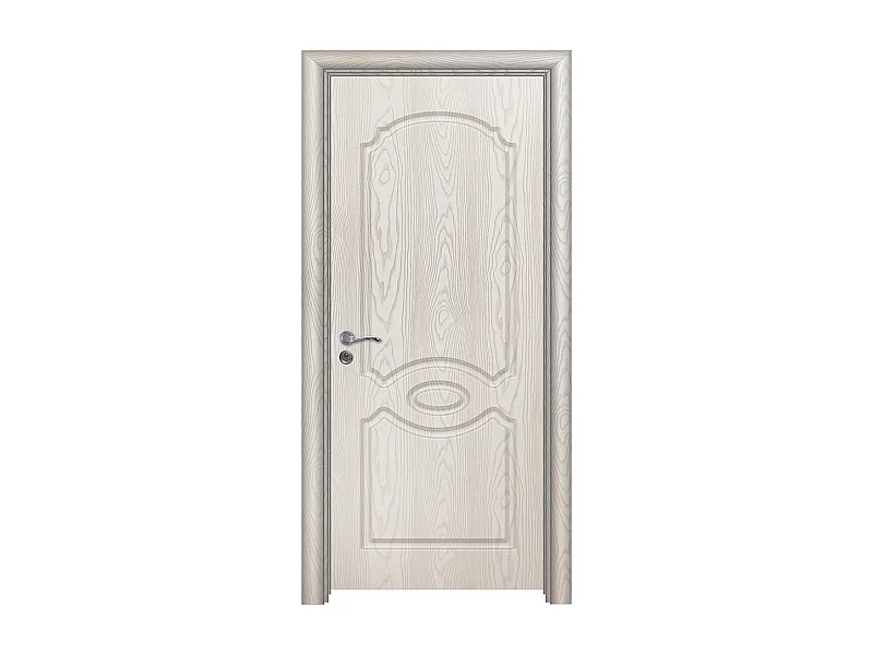 Porta da interno battente bianca effetto legno 70x206 (telaio 10-14cm) PIE5
