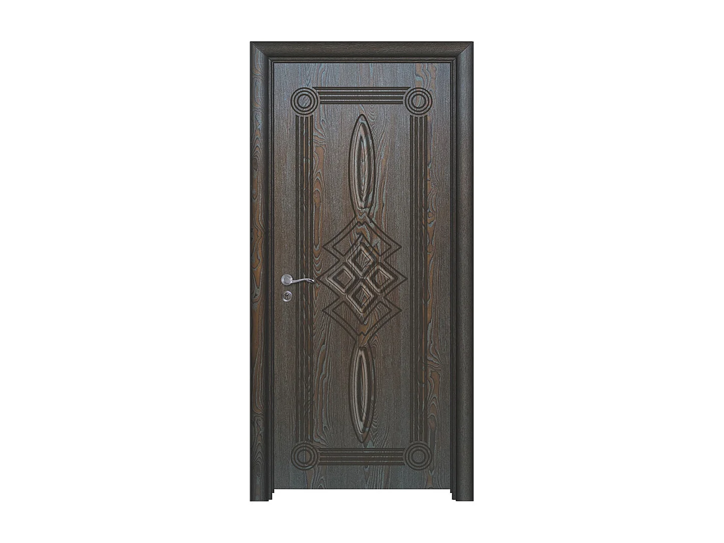 Porta da interno battente marrone 70x197 (telaio 10-14cm) PIE17
