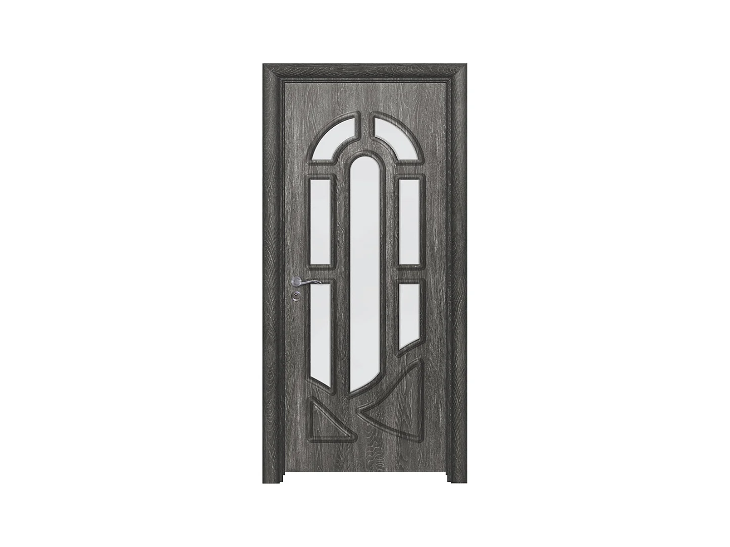 Porta da interno con vetro grigio scuro 80x197 (telaio 10-14cm) PIE8