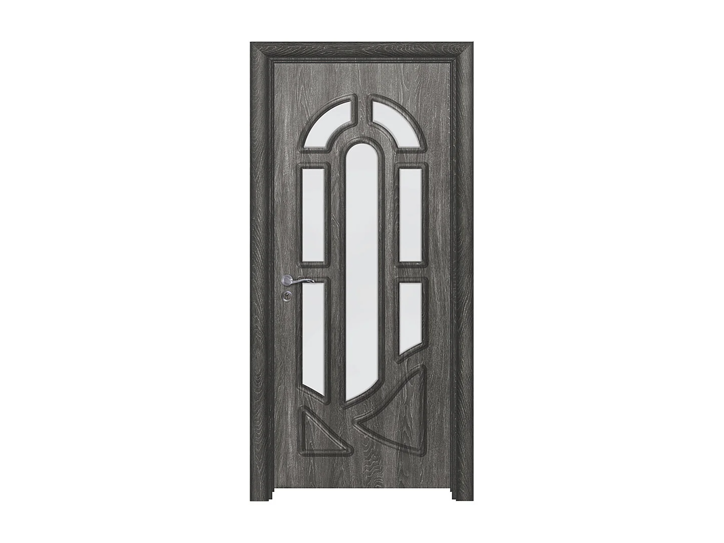 Porta da interno con vetro grigio scuro 80x197 (telaio 10-14cm) PIE8