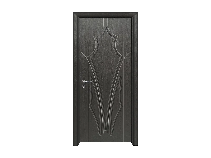 Porta da interno battente nera 80x197 (telaio 10-14cm) PIE15