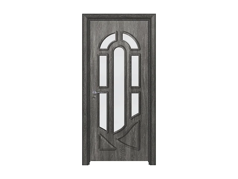 Porta da interno con vetro grigio scuro 70x197 (telaio 10-14cm) PIE8
