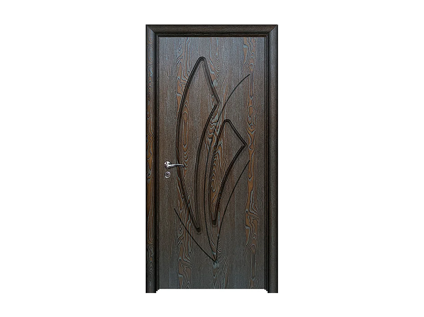 Porta da interno battente marrone 80x206 (telaio 10-14cm) PIE23