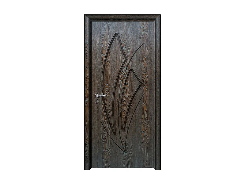 Porta da interno battente marrone 80x206 (telaio 10-14cm) PIE23