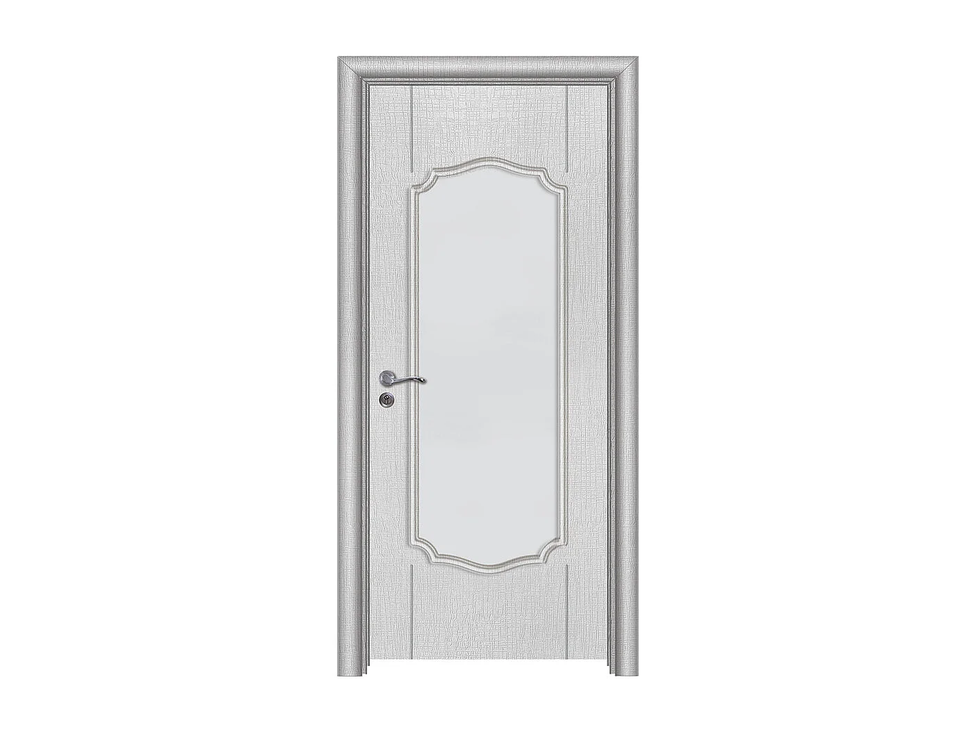 Porta da interno vetrata  bianca 80x197 (telaio 10-14cm) PIE2