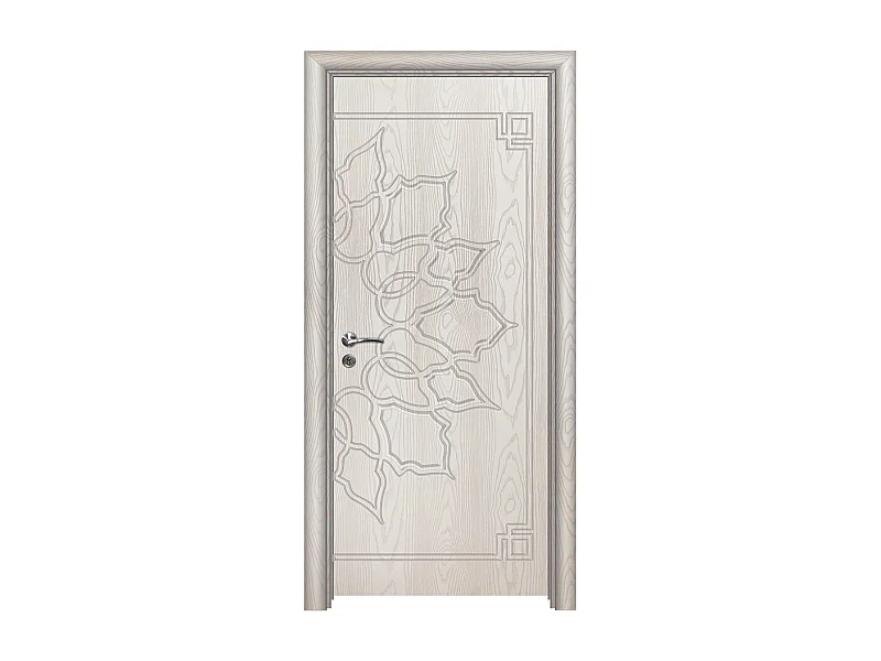 Porta da interno battente bianco effetto legno 80x197 (telaio 10-14cm) PIE19