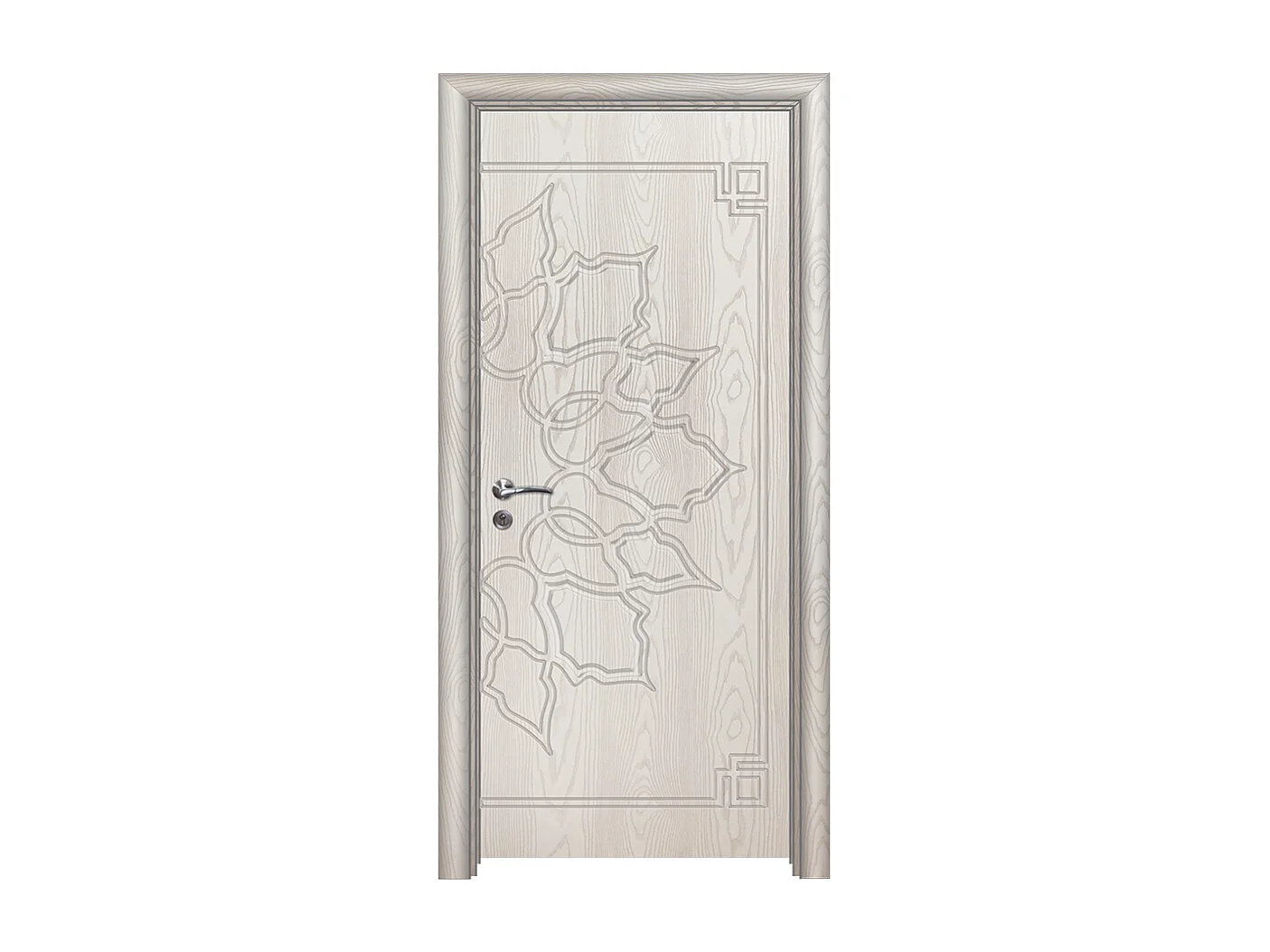 Porta da interno battente bianco effetto legno 80x197 (telaio 10-14cm) PIE19