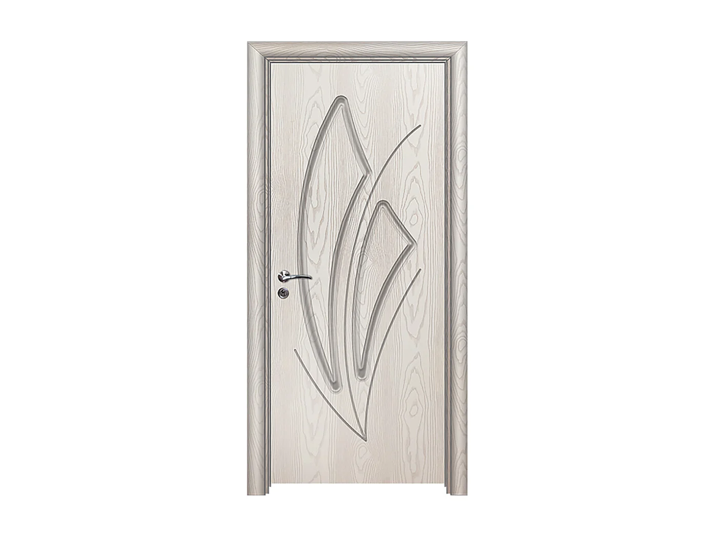 Porta da interno battente bianco effetto legno 80x206 (telaio 10-14cm) PIE23