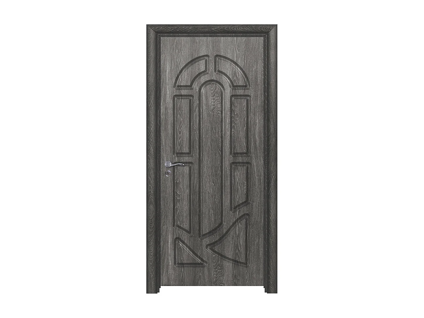 Porta da interno battente grigio scuro 80x197 (telaio 10-14cm) PIE9