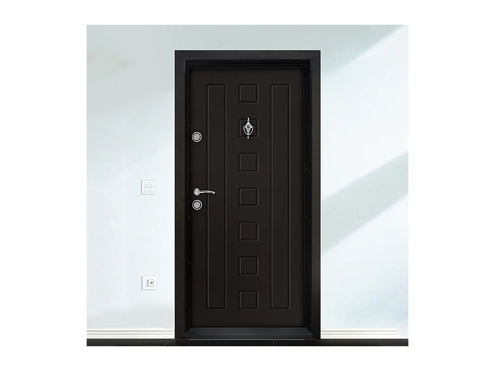 Porta blindata d’ingresso 90x200 Marrone scuro PL64