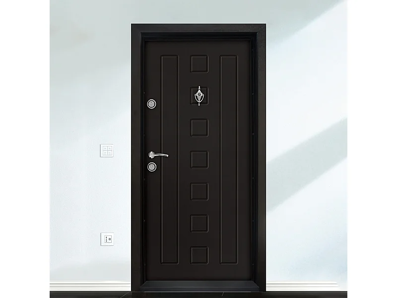 Porta blindata d’ingresso 90x200 Marrone scuro PL64