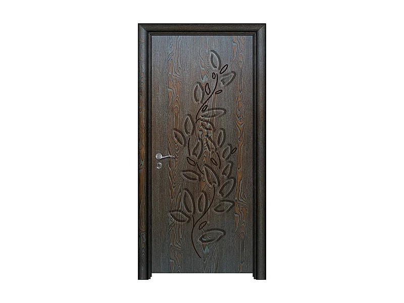 Porta da interno battente marrone 62x197 (telaio 10-14cm) PIE29