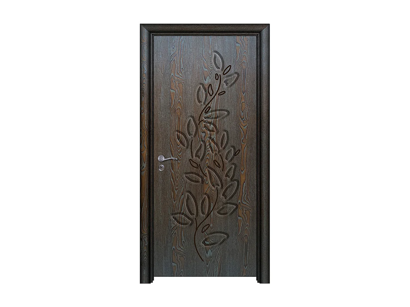 Porta da interno battente marrone 62x197 (telaio 10-14cm) PIE29